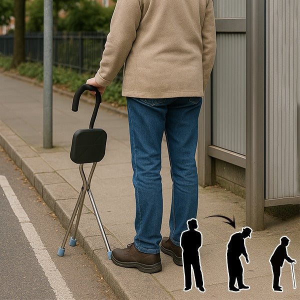 Folding walking stick
