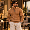 LuxeCable Quarter-Zip Cable Knit Sweater
