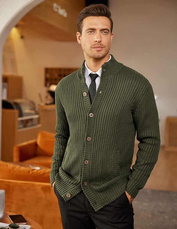 Stand Collar Cardigan