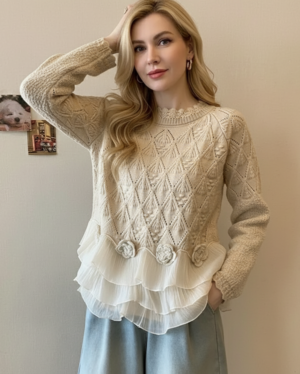 Taylor Ruffle Cozy Cardigan