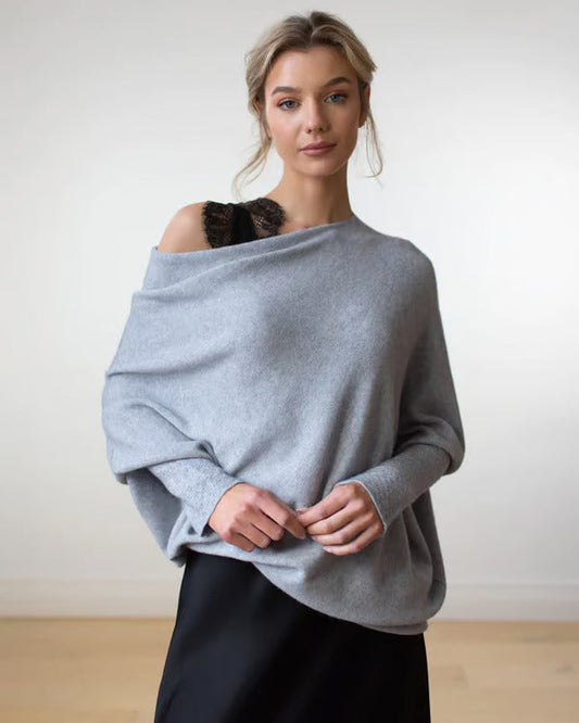Asymmetric Draped Sweater