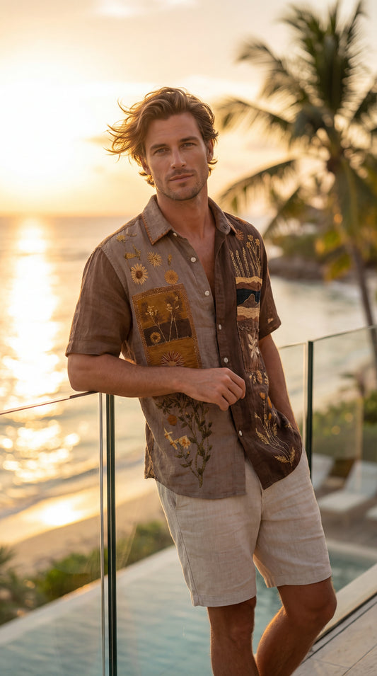 Rustic Garden Panel Shirt