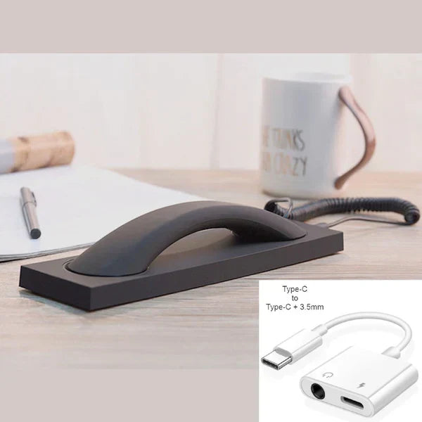 Retro Telephone Handset |Type-C/Lightning to 3.5mm Adapter