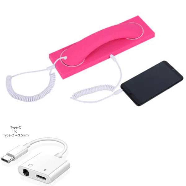 Retro Telephone Handset |Type-C/Lightning to 3.5mm Adapter